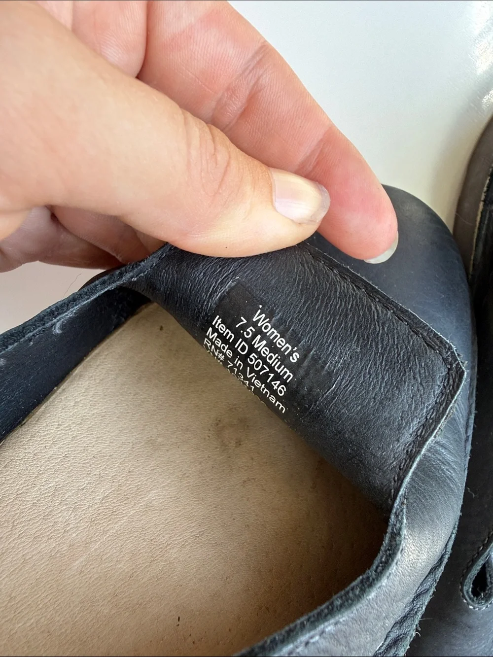 L.L. Bean Black Leather Slip-On Loafers
